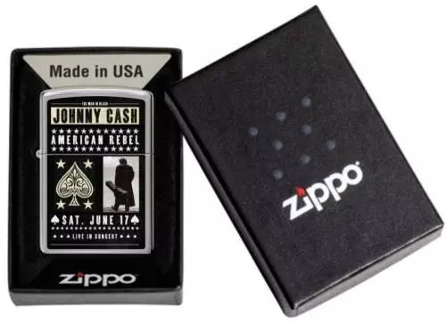 Produktbild: Zippo Johnny Cash American Rebel Feuerzeug 60007611 Geschenkverpackung