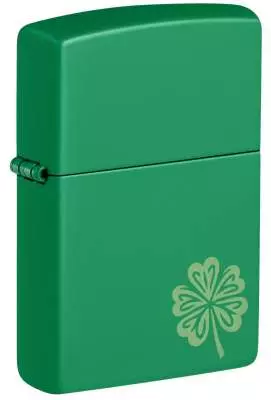 Produktbild: Zippo Lucky Clover Grass Green Lasergravur Feuerzeug 60007544