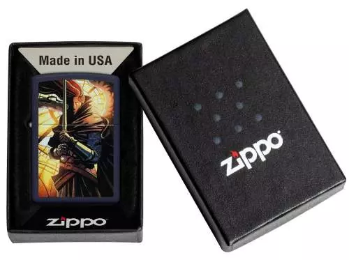 Produktbild: Zippo Medieval Warrior Blue Matte Feuerzeug Verpackung