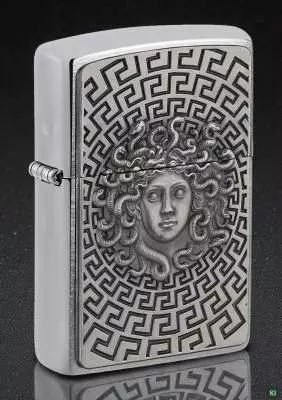 Produktbild: Zippo Medusa Emblem Chrom Feuerzeug Szene