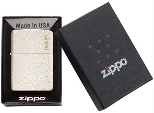 Produktbild: Zippo Mercury Glass Matte Basismodell mit Logo Feuerzeug Verpackung