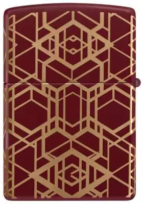 Produktbild: Zippo Merlot Laserlinien Grid PatternFeuerzeug vorne