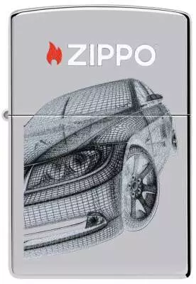 Produktbild: Zippo Modern Car 2 Chrom poliert Feuerzeug vorne