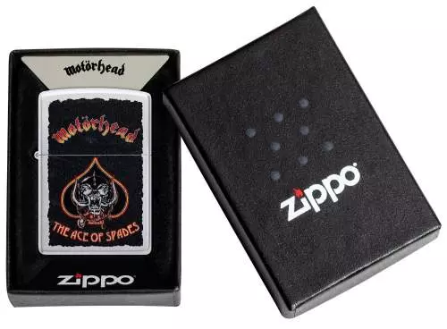 Produktbild: Zippo Motörhead The Ace of Spades Chrome Feuerzeug Verpackung