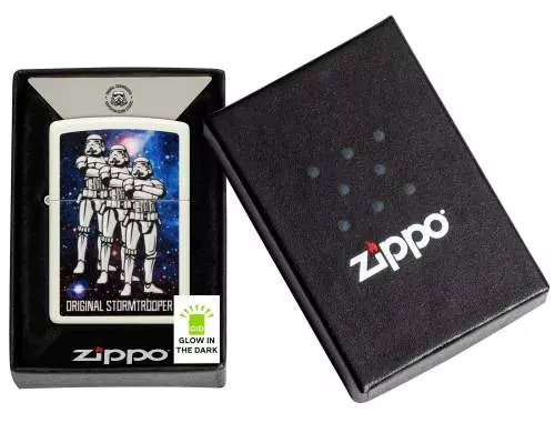 Produktbild: Zippo Original Stormtrooper Squad weiss Glow in the Dark Verpackung