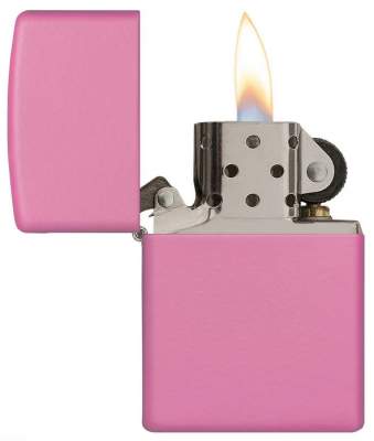 Produktbild: Zippo Pink Matte Basismodell pink matt Feuerzeug offen