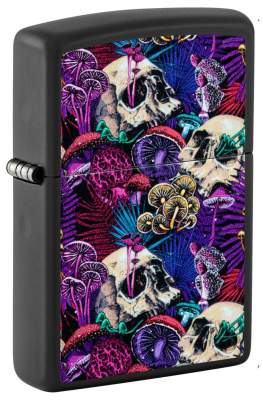Produktbild: Zippo Psychedelic Mushroom Black Light schwarz Feuerzeug