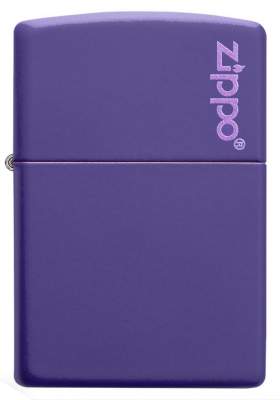 Produktbild: Zippo Purple Matte Basismodell lila matt mit Logo Feuerzeug vorne