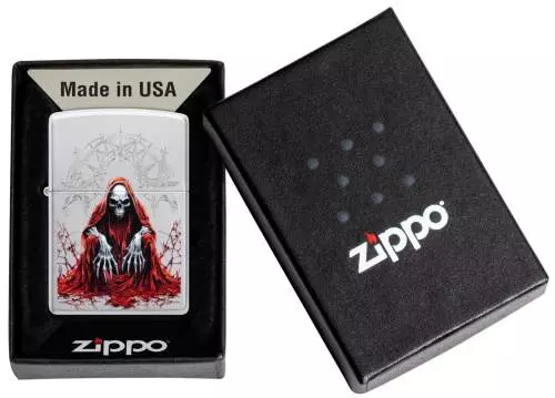 Produktbild: Zippo Reaper Skull Skelett Sensenmann Feuerzeug Verpackung