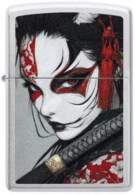 Produktbild: Zippo Samurai Woman Chrom satin Feuerzeug vorne