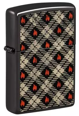Produktbild: Zippo Tartan Karo schwarz poliert Feuerzeug