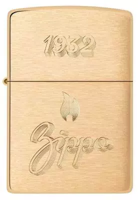 Produktbild: Zippo Vintage mit Gravur Messing Feuerzeug vorne