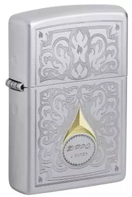 Produktbild: Zippo Vintage-Ranken Satin Chrom Feuerzeug 60007733