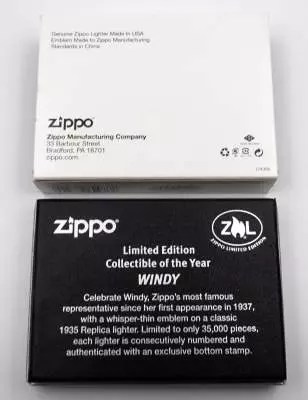 Produktbild: Zippo Windy Collectible of The Year 2013 Verpackung unten