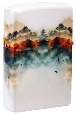 Produktbild: Zippo Wolf and Mountain Feuerzeug hinten