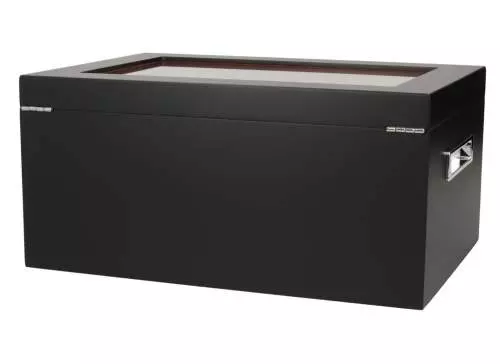 Produktbild: Angelo Humidor 3 Sichtfenster 2 schwarz hinten