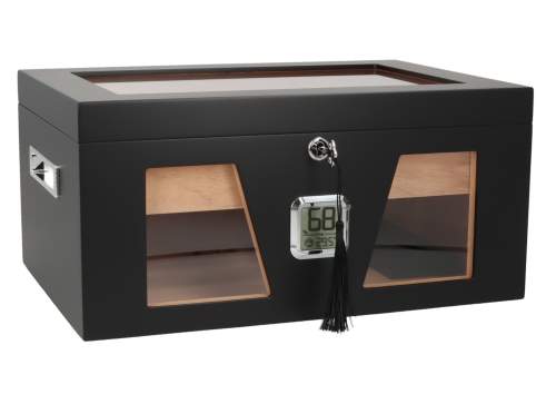 Produktbild: Angelo Humidor 3 Sichtfenster 2 schwarz