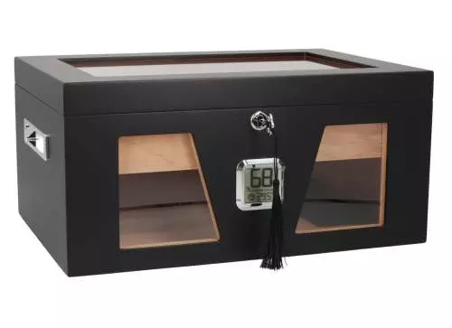 Produktbild: Angelo Humidor 3 Sichtfenster 2 schwarz