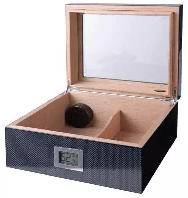 Produktbild: Angelo Humidor Carbon-Design offen
