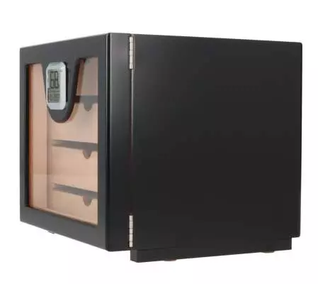 Produktbild: Angelo Humidorschrank Cabinett M schwarz seitlich