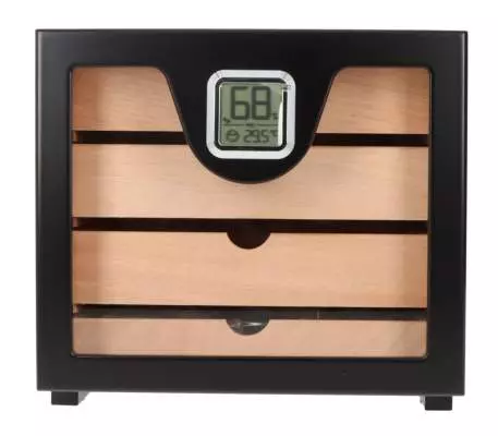 Produktbild: Angelo Humidorschrank Cabinett M schwarz vorne