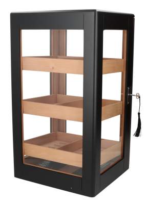 Produktbild: Angelo Humidor Schrank Kabinett 2 schwarz hinten links