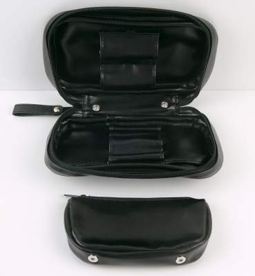 Produktbild: Angelo Pfeifentasche schwarz 2 Pfeifen