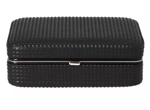 Produktbild: Angelo Reisehumidor Kunstleder Diamond schwarz vorne