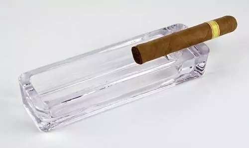 Angelo Design Zigarrenascher Kristallglas 1 Ablage 20x6cm