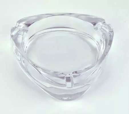 Zigarrenascher Kristallglas 3 Ablagen 14x14cm