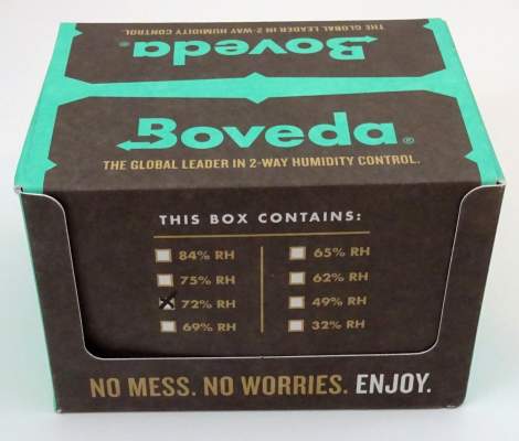 Produktbild: Boveda Pack mit 12 x 72% 60g 2-way Humidifer