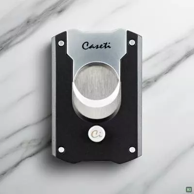 Produktbild: Caseti Paris Zigarrenschneider schwarz auf Marmor