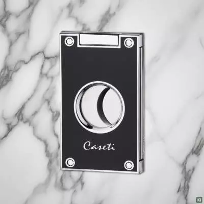 Produktbild: Caseti Paris Zigarrenschneider schwarz auf Marmor
