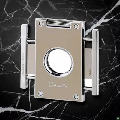 Produktbild: Caseti Paris Zigarrenabschneider grau-beige auf Marmor