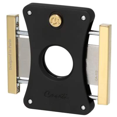 Produktbild: Caseti Paris Zigarrencutter schwarz gold offen