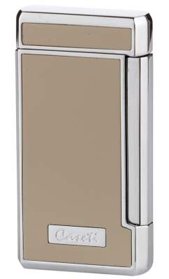 Produktbild: Caseti Paris Cigar grau-beige chrom 2er-Jet Feuerzeug