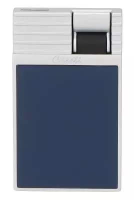 Produktbild: Caseti Paris Feuerzeug dunkelblau silber vorne