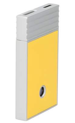 Produktbild: Caseti Paris Feuerzeug gelb Flat Jet Flamme seitlich hinten