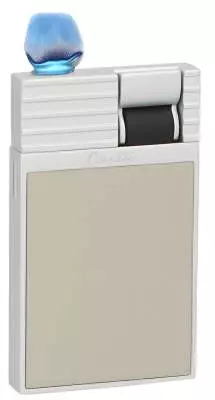 Produktbild: Caseti Paris Feuerzeug grau-beige Flat Jet Flamme mit Flamme