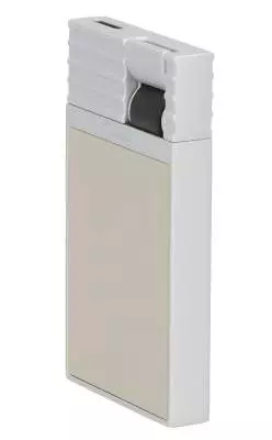 Produktbild: Caseti Paris Feuerzeug grau-beige Flat Jet Flamme seitlich