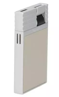 Produktbild: Caseti Paris Feuerzeug grau-beige Flat Jet Flamme seitlich