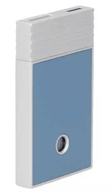 Produktbild: Caseti Paris Feuerzeug türkisblau Flat Jet Flamme hinten seitlich