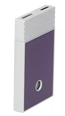 Produktbild: Caseti Paris Feuerzeug lila Flat Jet Flamme hinten seitlich