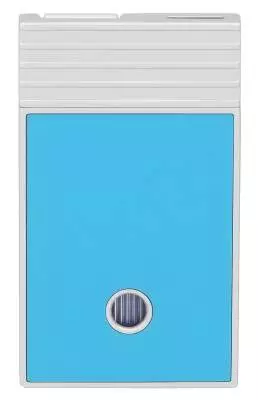 Produktbild: Caseti Paris Feuerzeug türkisblau Flat Jet Flamme hinten