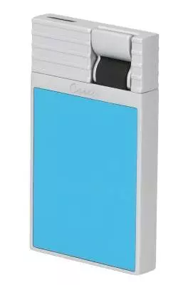 Produktbild: Caseti Paris Feuerzeug türkisblau Flat Jet Flamme seitlich
