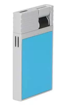 Produktbild: Caseti Paris Feuerzeug türkisblau Flat Jet Flamme seitlich