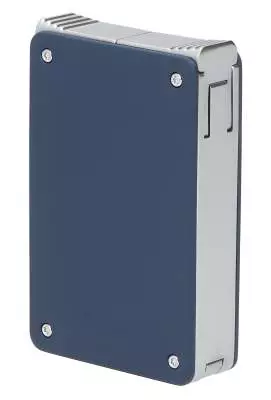 Produktbild: Caseti Paris Duo-Feuerzeug blau chrom seitlich