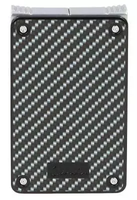 Produktbild: Caseti Paris Duo-Feuerzeug Carbon-Optik chrom vorne