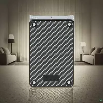 Produktbild: Caseti Paris Duo-Feuerzeug Carbon-Optik chrom im Wohnzimmer