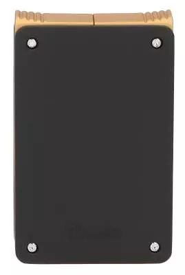 Produktbild: Caseti Paris Duo-Feuerzeug Schwarz golden vorne